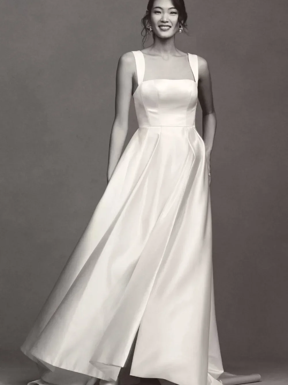 Jenny Yoo Clara Wedding Gown Size 8 Satin - Picture 2 of 7